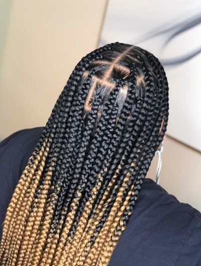 Medium Regular Knotless Braids by Black Diamants Hairbraiding